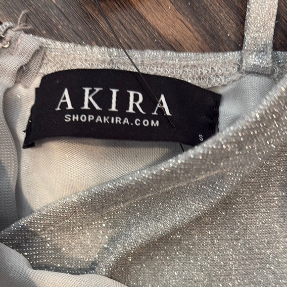 NWT- Elegant Silver Dress by Akira (size S) - Picture 2 of 6